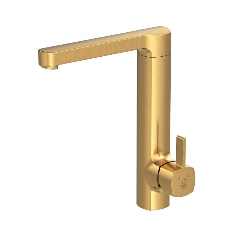 شیرآلات اهرمی طلا مات مدل ساتین کاویان