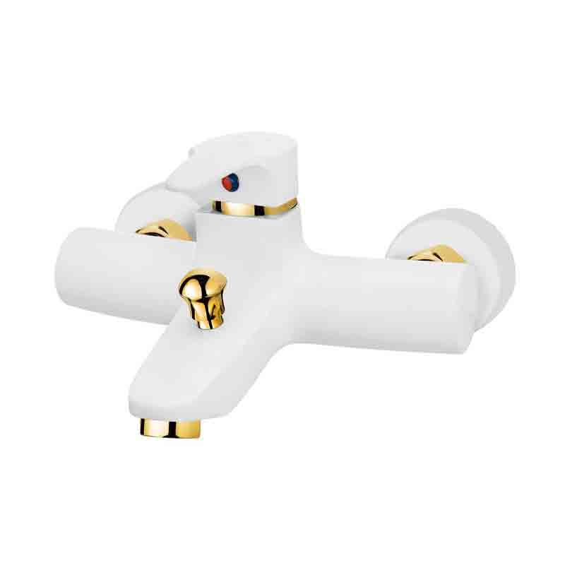 شیرآلات کاویان مدل آنیتا سفید طلایی | زیبایی و کیفیت ماندگار