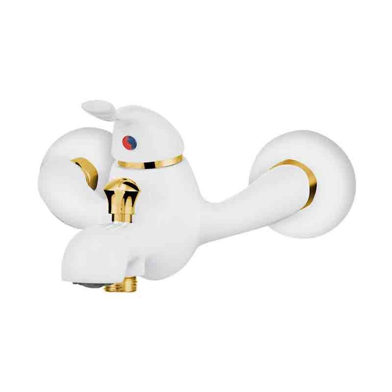 شیرآلات اهرمی سفید طلایی مدل بیتا کاویان | خرید و قیمت