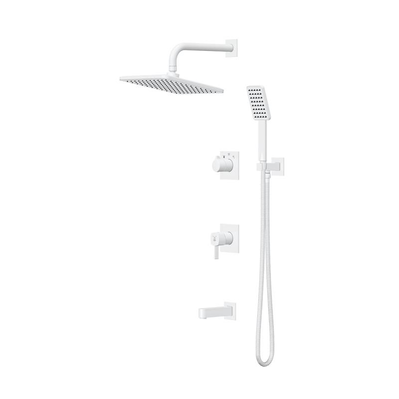 شیرآلات توکار سفید مدل ساتین کاویان